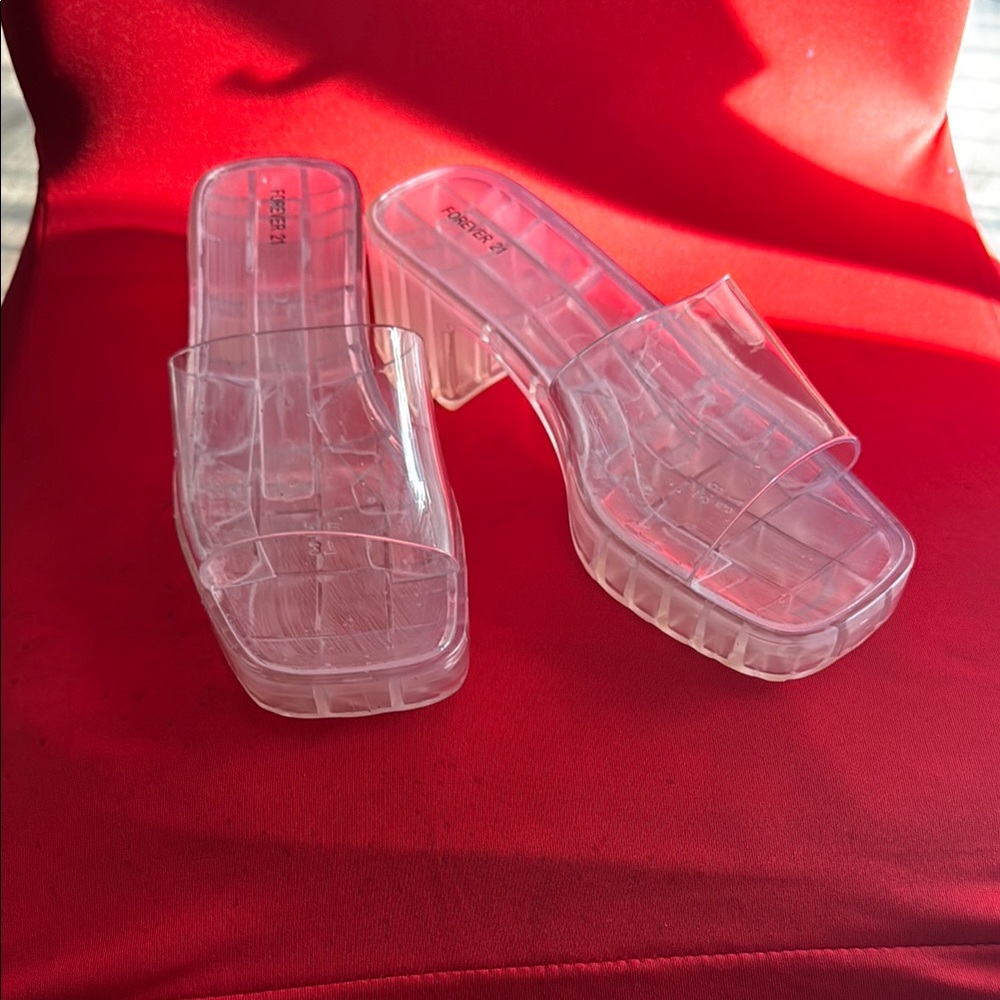 Cape Robbin Transparent Platform Sandals